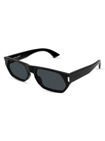 Saint Laurent Men's 59mm Rectangular Sunglasses In Gray