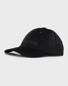 Saint Laurent Cotton And Linen Baseball Cap Men In Black
