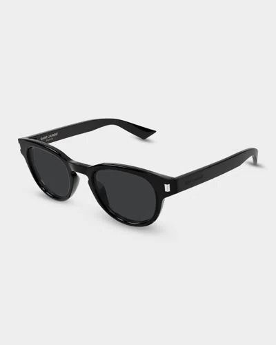 Saint Laurent Men & Apos;s Sl 876-001 Acetate Square Sunglasses In Black