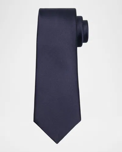SAINT LAURENT MEN & APOS;S SOLID SILK SATIN TIE