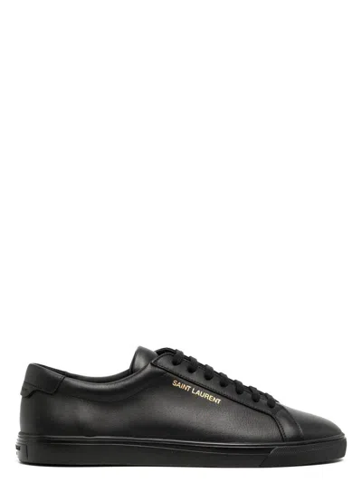 SAINT LAURENT MEN'S ANDY LEATHER SNEAKERS