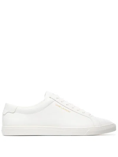 Saint Laurent Men Andy Leather Sneakers In Multicolor