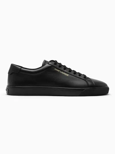 Saint Laurent Men's Andy Low-top Sneakers In Black