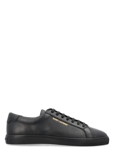 Saint Laurent Men's Andy Sneakers In Black