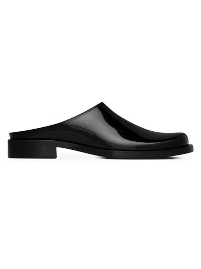 Saint Laurent Men's Angus Mules In Patent Leather In Black