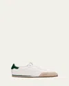 Saint Laurent Aston Sneakers In White/tan/green