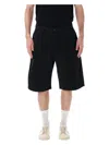 Saint Laurent Denim Bermuda Shorts With Pockets And Loops