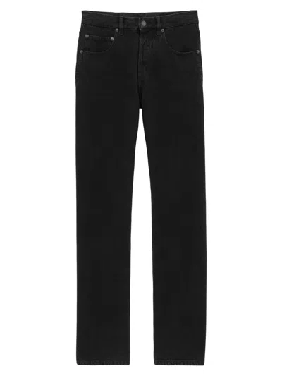Saint Laurent Baggy Denim Jeans In Animal Print