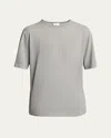 Saint Laurent Men's Basic Logo T-shirt In Fog