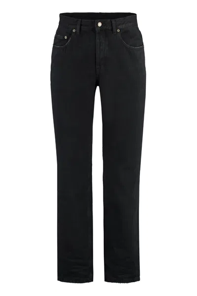 Saint Laurent Men's Black 5-pocket Straight-leg Jeans For Fw23