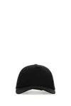 Saint Laurent Men Black Cotton Blend Baseball Cap In Black