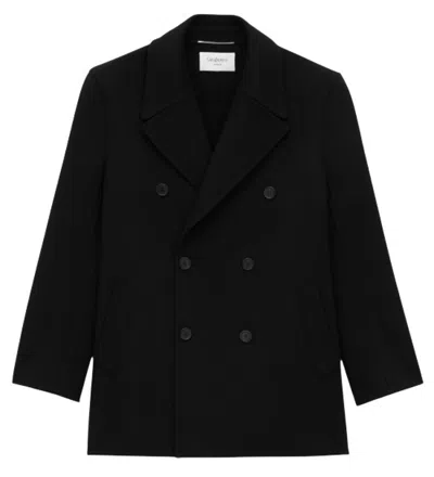 Saint Laurent Black Double Breasted Coat