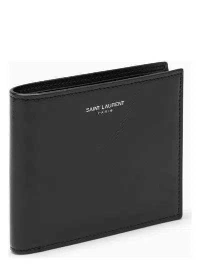 Saint Laurent Men's Black Leather Bi-fold Wallet