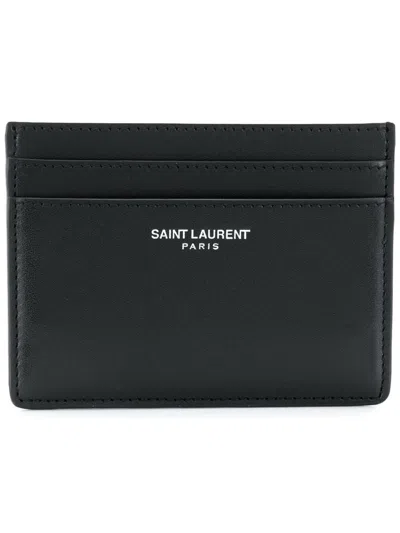 Saint Laurent Luxury Logo Cardholder For Men In Black