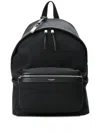 Saint Laurent Paris Men Leather Details City Backpack In Black