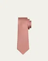 Saint Laurent Twill Tie In Old Rose