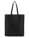 Saint Laurent Men's Bold Leather Tote Bag In Black