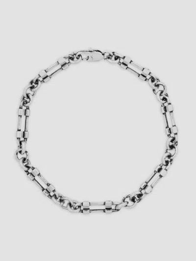 Saint Laurent Men's Bolt Chain Bracelet In Metal In Silver