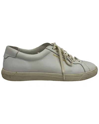 Saint Laurent Men's Calfskin Leather Andy Low-top Sneaker (authentic Pre-  Loved) In Gray