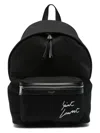 Saint Laurent Men's Canvas City Backpack In Black