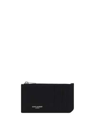 Saint Laurent Men Card Holder In Black