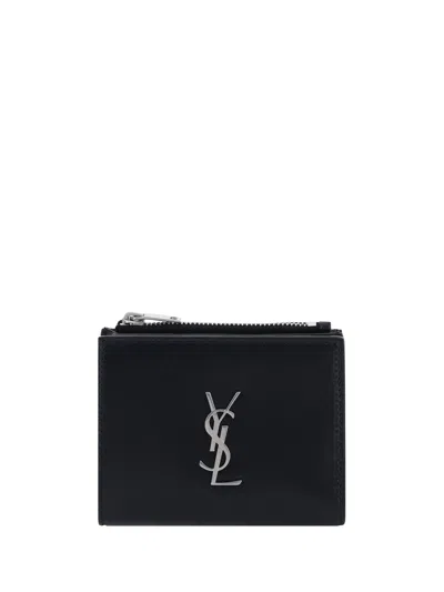 Saint Laurent Men Card Holder In Black