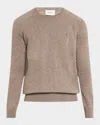 Saint Laurent Men's Cashmere Logo Sweater In Land