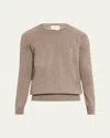 Saint Laurent Men's Cashmere Logo Sweater In Land