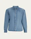 Saint Laurent Casual Shirt Cassandre Men In Sky Blue