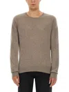 Saint Laurent Cassandre Cashmere Sweater Men In Neutral