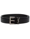 Saint Laurent Men Cassandre Leather Belt