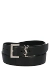 Saint Laurent Cassandre Belt In Black