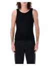 Saint Laurent Men's Cassandre Tank Top In Black