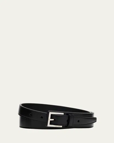 Saint Laurent Men's Ceinture Leather Belt, 20mm In Black