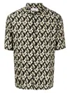 Saint Laurent Chemise Polo Col Pointu In Blacksable