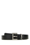 Saint Laurent Black Logo Keeper Belt In Multicolor