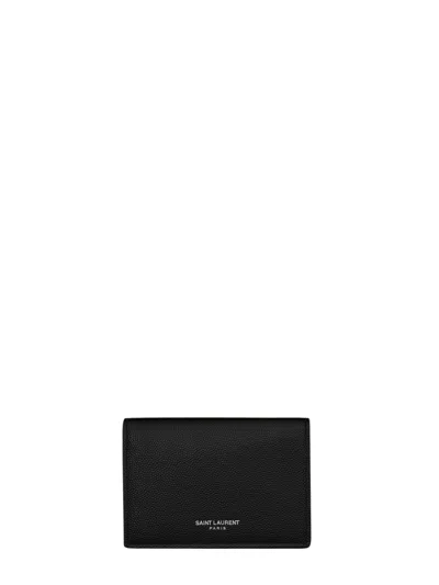 Saint Laurent Men's Classic Calfskin Wallet In Black