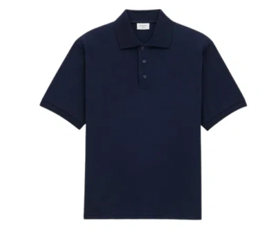 Saint Laurent Men's Classic Pique Polo In Blue