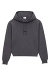 Saint Laurent Men's Cozy 100% Cotton Sweater In Gray