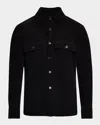 Saint Laurent Corduroy Overshirt In Grey