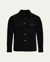 Saint Laurent Corduroy Overshirt In Grey
