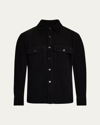 SAINT LAURENT MEN'S CORDUROY OVERSHIRT