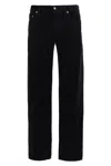 Saint Laurent Relaxed Slim Pants In Corduroy In Black