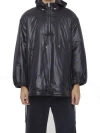 Saint Laurent Cassandre Anorak Oversized Hooded Coat In Black