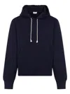 Saint Laurent Marine Cotton Sweaters In Blue