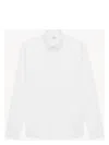 Saint Laurent White Pointed Collar Long Sleeve Shirt In Cotton Man In White
