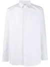 Saint Laurent White Pointed Collar Long Sleeve Shirt In Cotton Man In 9000