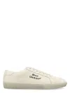 Saint Laurent Logo Print Low Top Sneakers In White