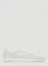 Saint Laurent Low-top Leather Sneakers Round Toe In White