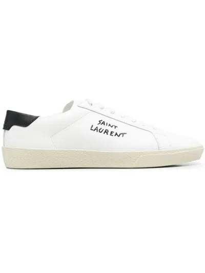 SAINT LAURENT MEN'S COURT SL/06 FABRIC LOW-TOP SNEAKERS